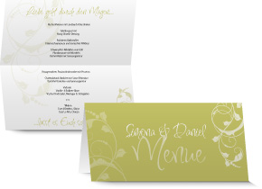 Menükarte Hochzeit 547