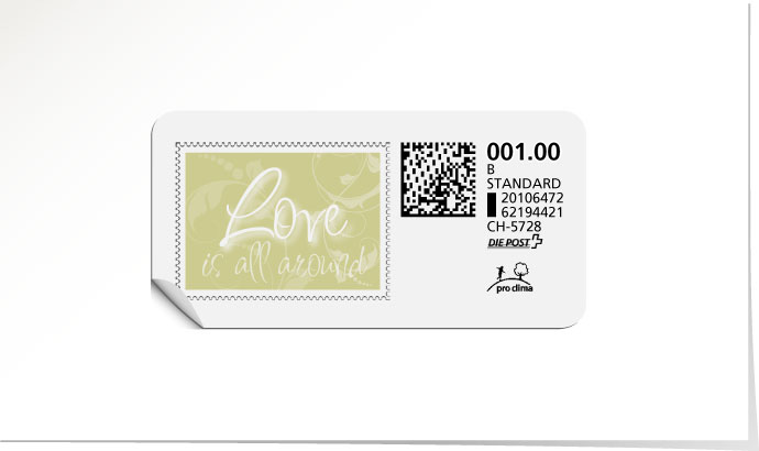 B-Post-Briefmarke 547/5 lime