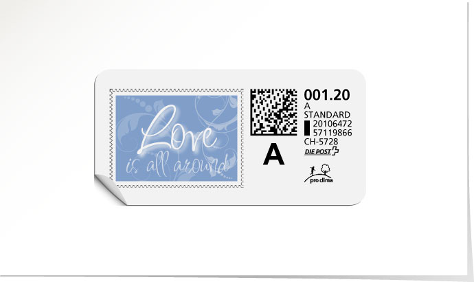 A-Post-Briefmarke 547/5 stahlblau
