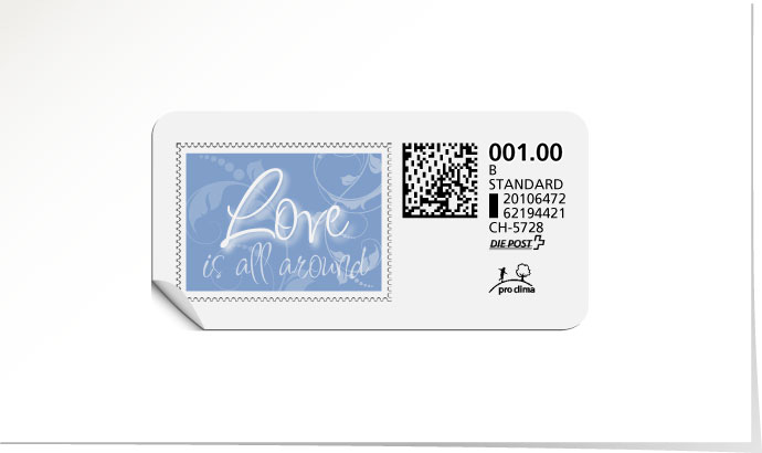 B-Post-Briefmarke 547/5 stahlblau