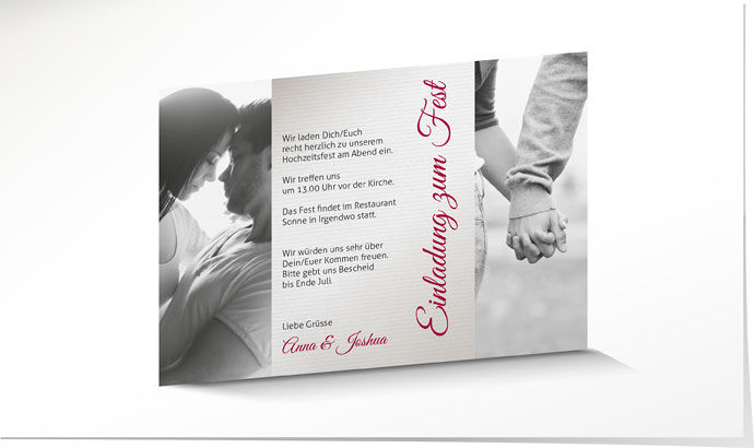 Einlagekarte 548 Einlagekarte Hochzeit