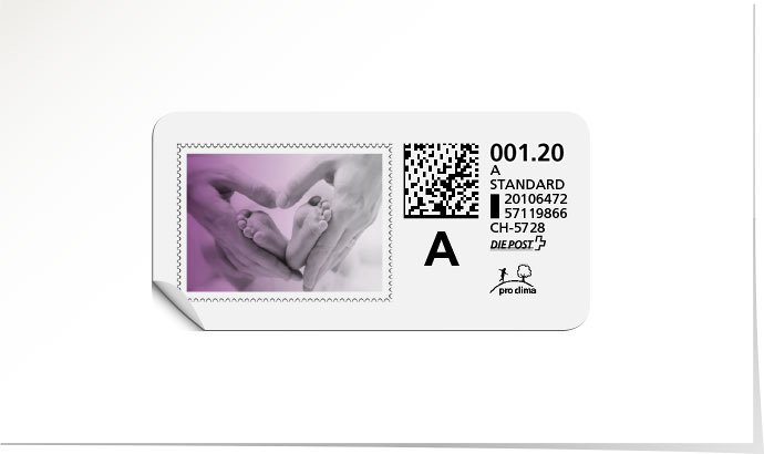 A-Post-Briefmarke 550 géranium