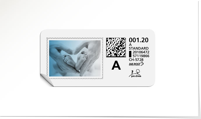 A-Post-Briefmarke 550 karibikblau