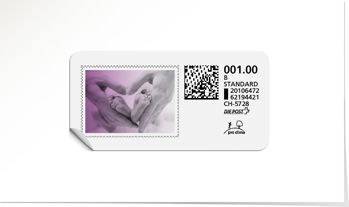 B-Post-Briefmarke 550 géranium