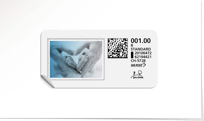 B-Post-Briefmarke 550 karibikblau