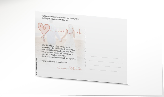 Dankeskarte Hochzeit 550B Dankeskarte Hochzeit