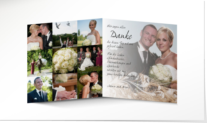 Dankeskarte Hochzeit 551 Dankeskarte Hochzeit