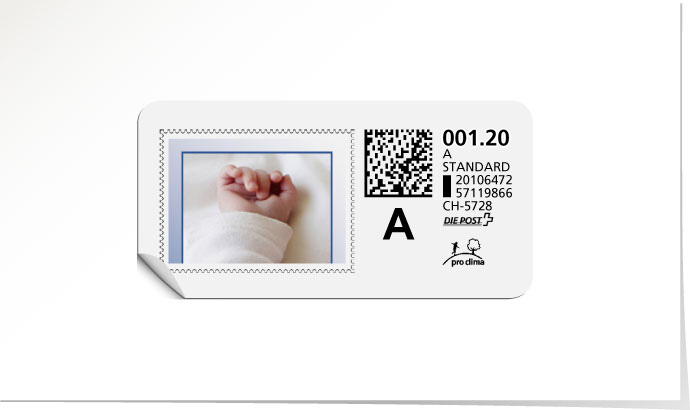 A-Post-Briefmarke 553AG/5 saphirblau