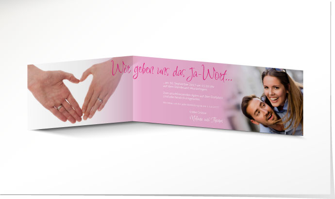 Hochzeitseinladung 555A Hochzeitskarte