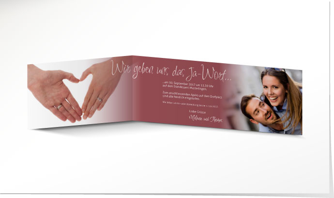 Hochzeitseinladung 555A Hochzeitskarte