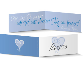 Tischkarte Hochzeit 555A