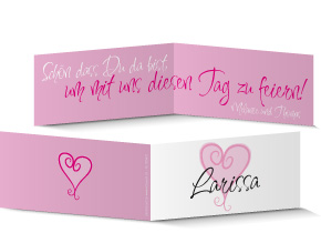Tischkarte Hochzeit 555A