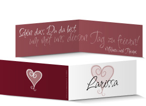 Tischkarte Hochzeit 555A