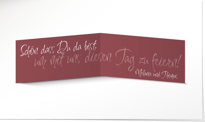Tischkarte Hochzeit 555A Tischkarte