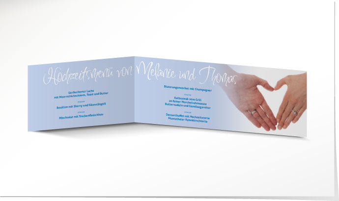 Menükarte Hochzeit 555A Menükarte Hochzeit