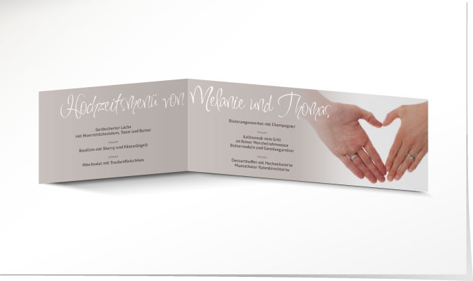 Menükarte Hochzeit 555A Menükarte Hochzeit