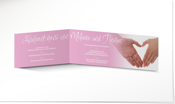 Menükarte Hochzeit 555A Menükarte Hochzeit