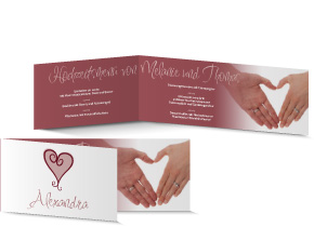 Menükarte Hochzeit 555A