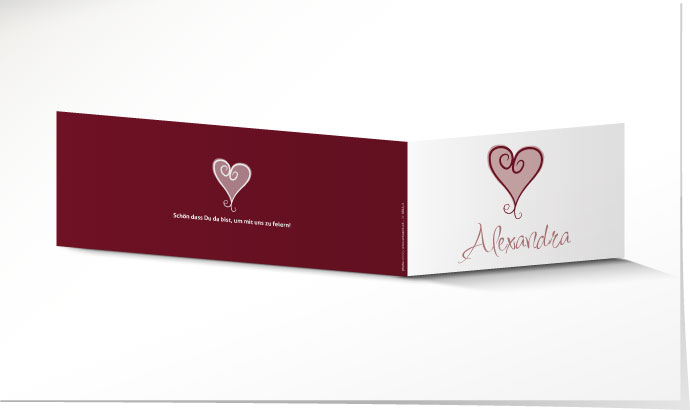 Menükarte Hochzeit 555A Menükarte Hochzeit