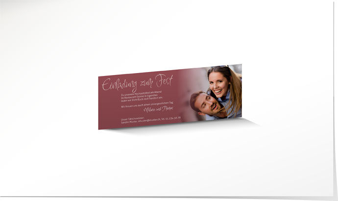 Einlagekarte 555A Einlagekarte Hochzeit