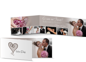 Dankeskarte Hochzeit 555A