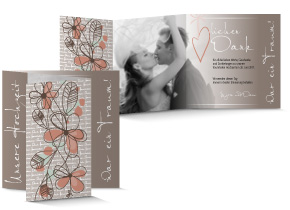 Dankeskarte Hochzeit 557A