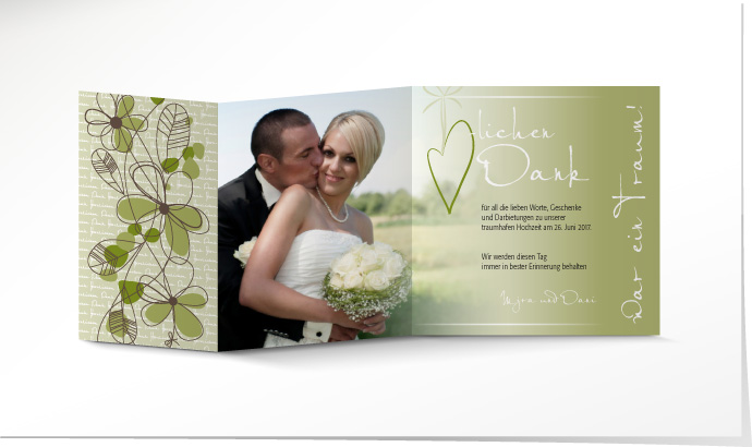 Dankeskarte Hochzeit 557A Dankeskarte Hochzeit