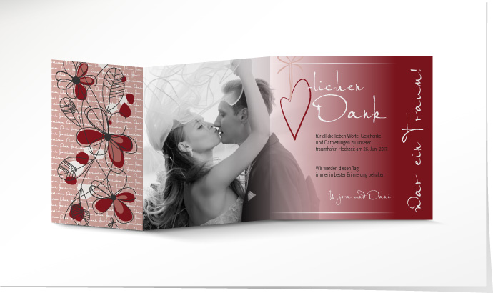 Dankeskarte Hochzeit 557A Dankeskarte Hochzeit