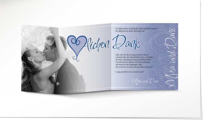 Dankeskarte Hochzeit 557B Dankeskarte Hochzeit