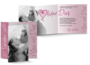 Dankeskarte Hochzeit 557B