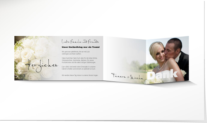 Dankeskarte Hochzeit 560A Dankeskarte Hochzeit