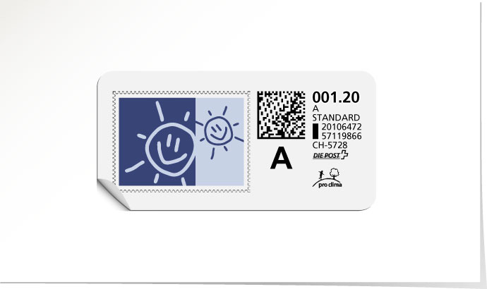 A-Post-Briefmarke 579/5 acqua