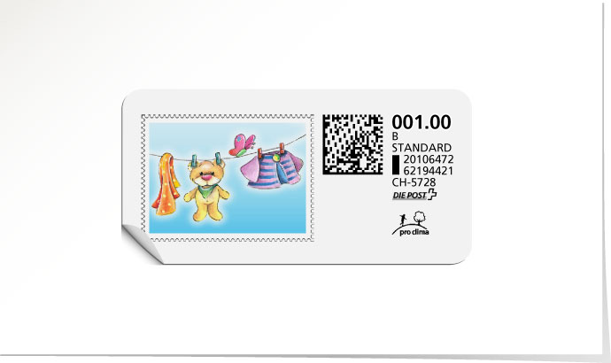 B-Post-Briefmarke 581/5 marineblau