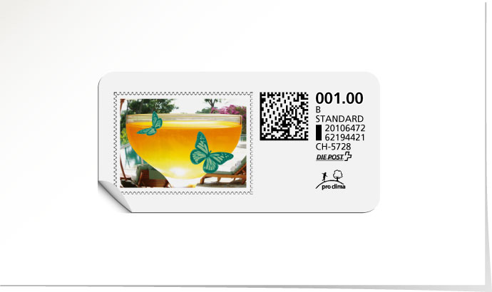 B-Post-Briefmarke 585/5 gelb