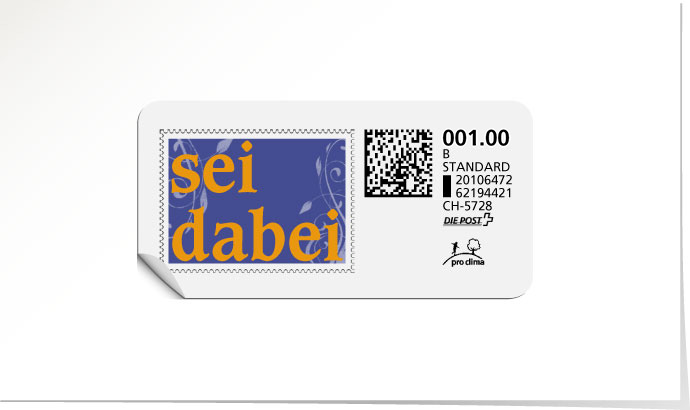 B-Post-Briefmarke 590/5 «Sei dabei» – infra violet