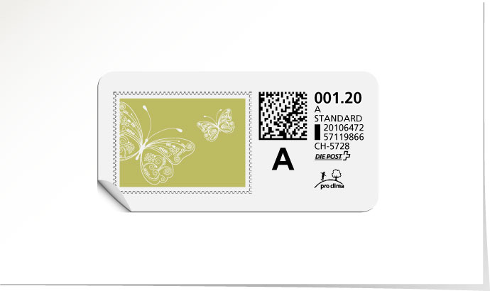 A-Post-Briefmarke 593/5 lime