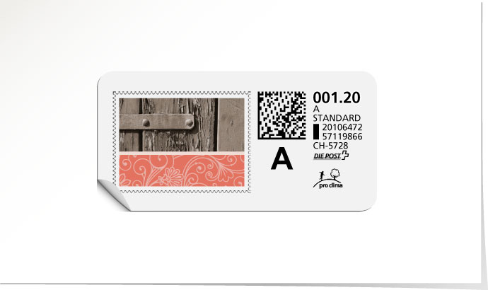A-Post-Briefmarke 598/5 abricot
