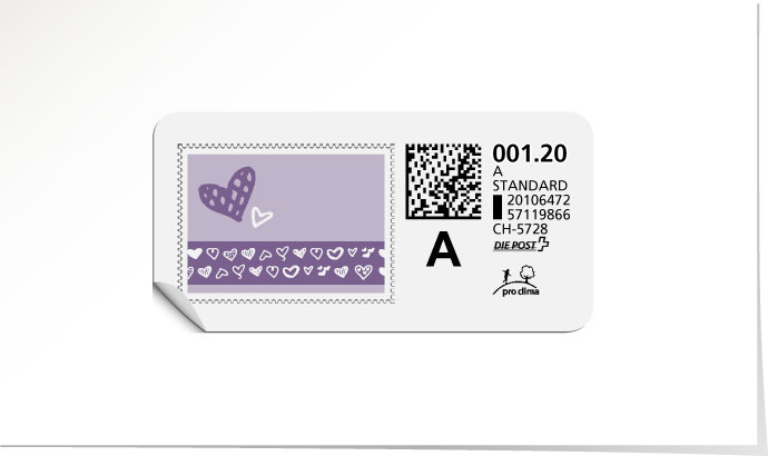 A-Post-Briefmarke 599/5 violet
