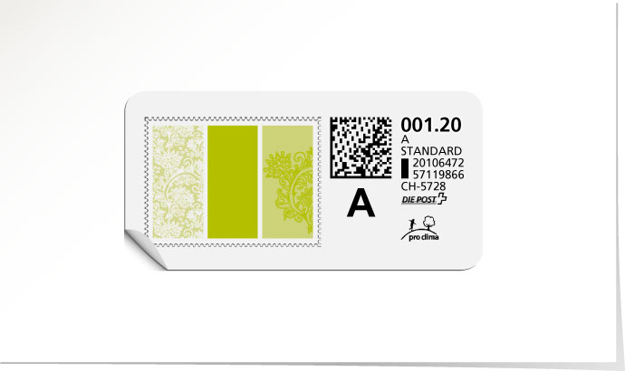 A-Post-Briefmarke 600/5 lime tonic