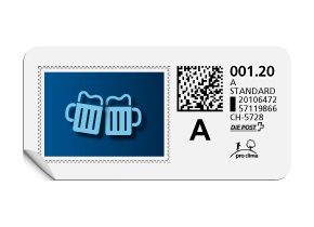 A-Post-Briefmarke 601/5 (Bierglas)