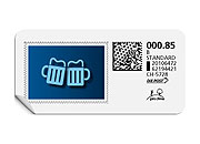 B-Post-Briefmarke 601/5 (Bierglas)