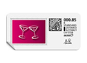 B-Post-Briefmarke 601/5 (Sektglas)