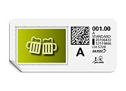 A-Post-Briefmarke 601/5 (Bierglas)