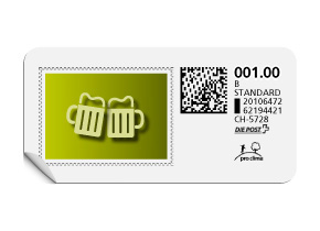 B-Post-Briefmarke 601/5 (Bierglas)