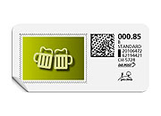 B-Post-Briefmarke 601/5 (Bierglas)