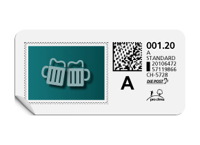 A-Post-Briefmarke 601/5 (Bierglas)