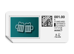 B-Post-Briefmarke 601/5 (Bierglas)