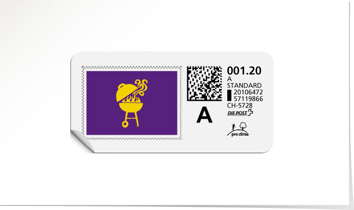 A-Post-Briefmarke 602/5 violet