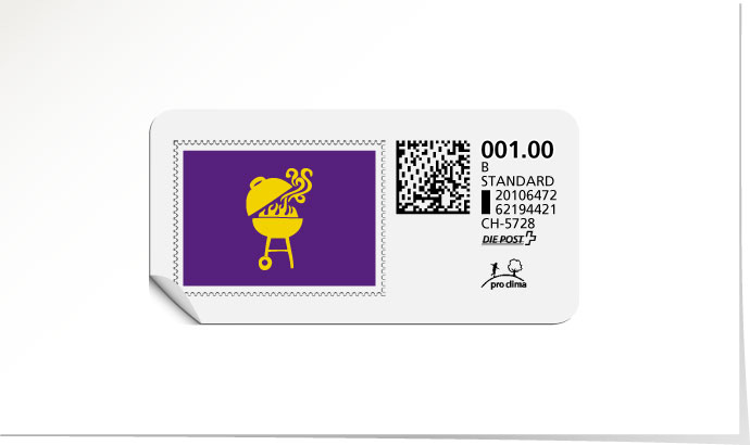 B-Post-Briefmarke 602/5 violet