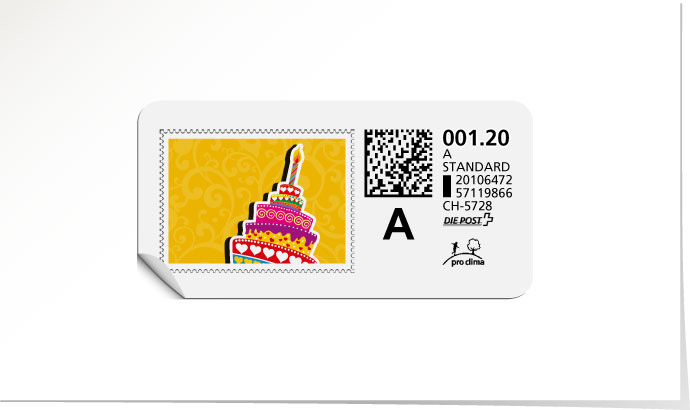 A-Post-Briefmarke 603/5 golden